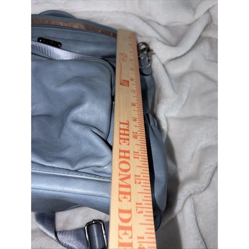 Convertible Backpack‎ Purse CLUCI Dusty Blue Designer Daypack Travel Work Daily